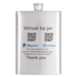 Cantil Virtual tip jar q r code money donation PayPal ven