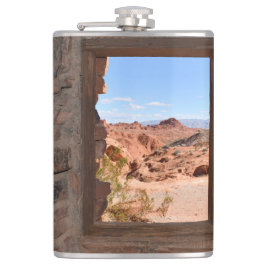 Cantil Vista de cabine de dentro do Vale do Fogo