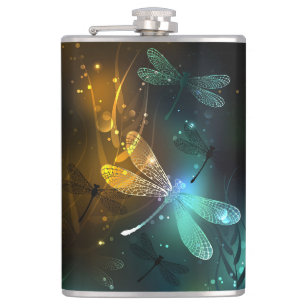 Cantil Voo luminoso verde de libélula