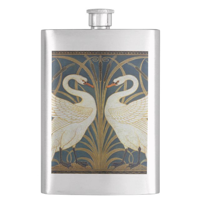 Cantil Walter Crane Cisne Antigo e Íris Art Nouveau (Frente)