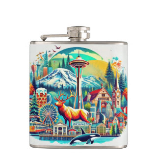 Cantil Washington State Adventure Flask
