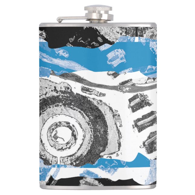 Cantil Wave Mechanism – Custom Vinyl Wrapped Flask  (Frente)