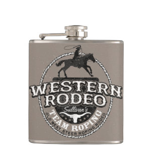 Cantil Western Rodeo Old West Steer Roping Personalizado