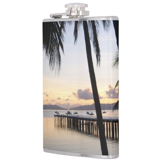 Cantil Whitsunday Islands Sunset Vinil Wraps Flask (Esquerda)