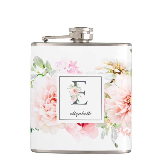 Cantil Wild Blush Botanical - Letra E Monograma (Frente)