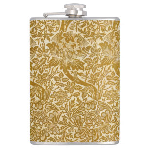 Cantil William Morris Rosa e Thistle Floral Ouro