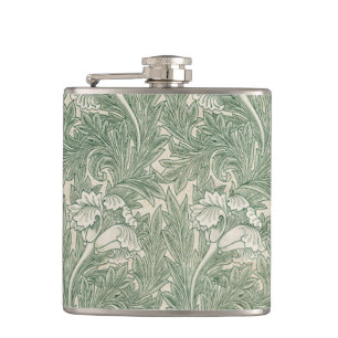 Cantil William Morris Verde Sage Padrão de Tulipa: Vintag