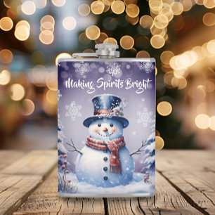 Cantil Winter Forest Snowman Natal Roxa
