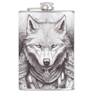 Cantil Wolf Animal Wild Nature Illustration Line Epic Art