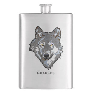Cantil Wolf Custom Flask
