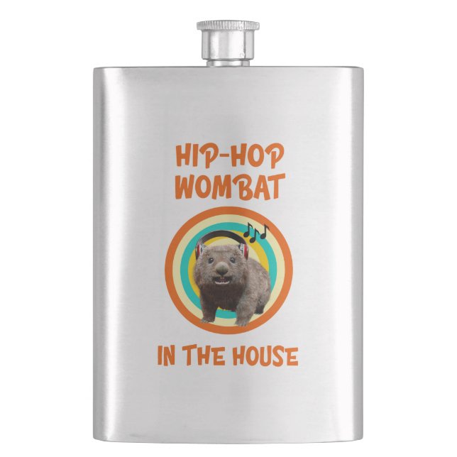 Cantil Wombat de Hip-hop Engraçado em Casa (Frente)