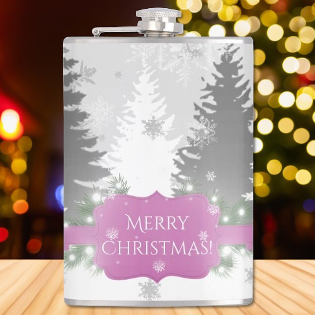 Cantil Wonderland Flask de inverno - Magenta (Magenta Winter Wonderland Flask)