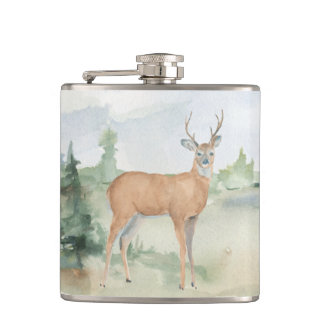 Cantil Woodland Deer Vinyl Wrapface Flask