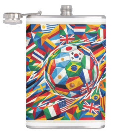Cantil World Cup 2026 Nations Flag Soccer Ball Glass Mug
