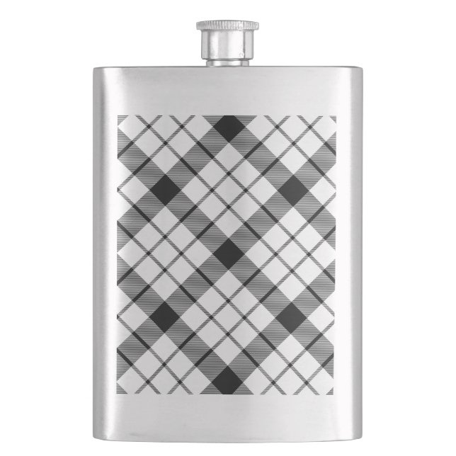 Cantil Xadrez branca preta MacFarlane tartan (Frente)