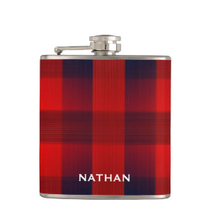 Cantil Xadrez Búfalo Bokeh Vermelho Personalizado