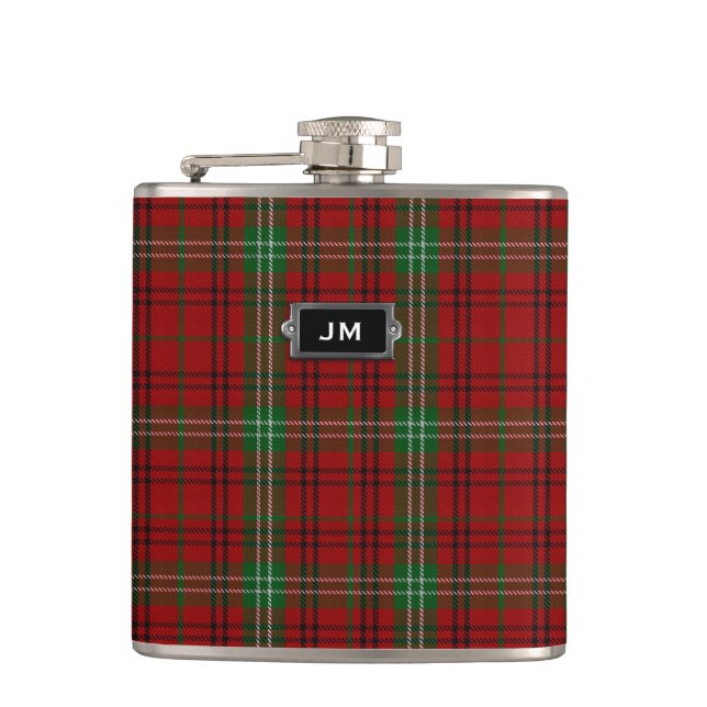 Cantil Xadrez de Clan Morrison Tartan Monogramas (Frente)