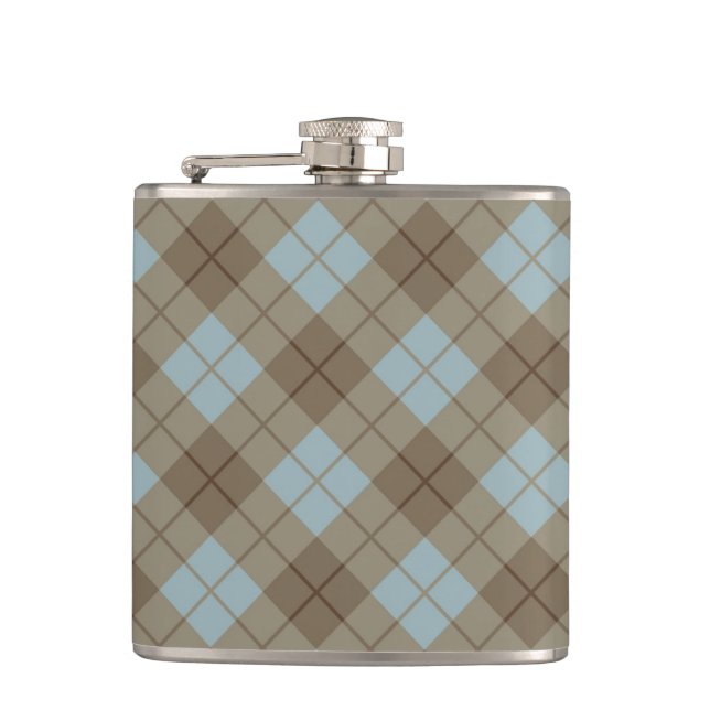 Cantil Xadrez diagonal no azul e no Brown (Frente)