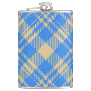 Cantil Xadrez Escocês Tartan Azul e Amarelo