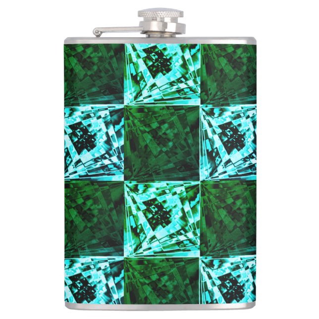 Cantil Xadrez ou ciano verde e azul-céu, com retângulo (Frente)