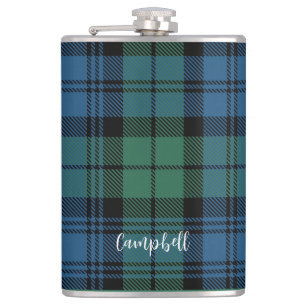 Cantil Xadrez Rústico Script Campbell Tartan Personalizad