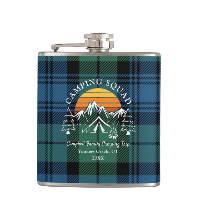 Cantil Xadrez Tartan - Pai de quadrado de acampamento da  (Frente)