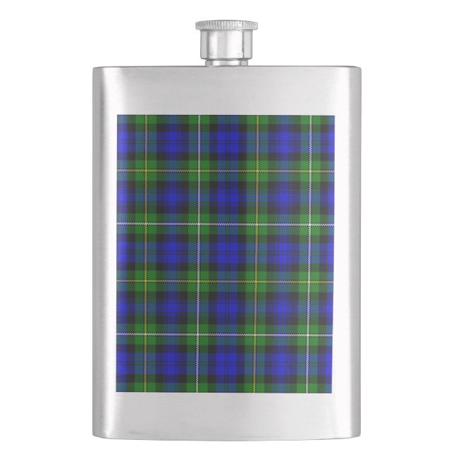 Cantil Xadrez verde azul Campbell tartan (Frente)