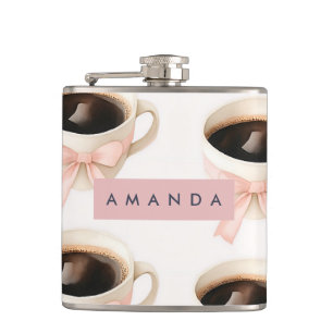 Cantil Xícara de Café Fofa Personalizada Padrão Coquette