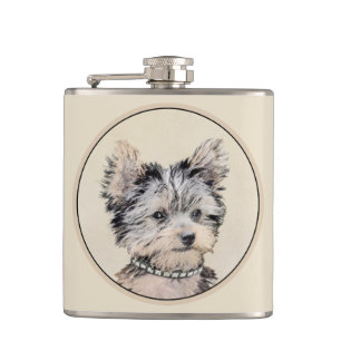 Cantil Yorkshire Terrier Puppy Pintura Original