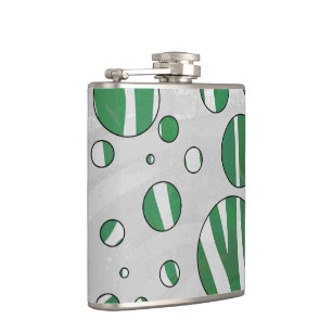Cantil Zebra Verde e Bolinhas Brancas
