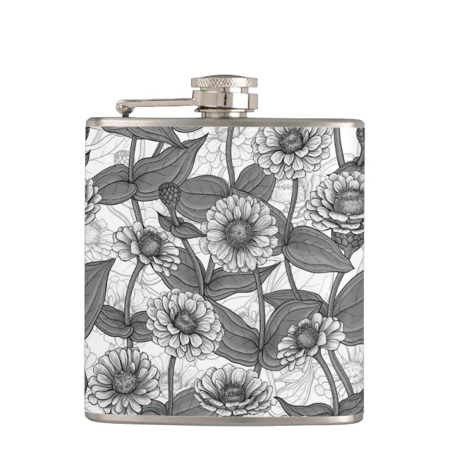 Cantil Zinnias, monocônimo de branco (Frente)