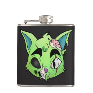 Cantil Zombie Cat Vinyl Wrapper Flask