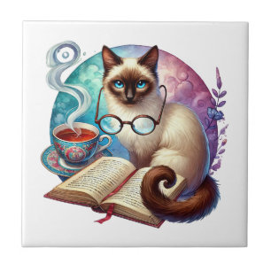 Cantinho de leitura fofo para gatos biblioteca ama