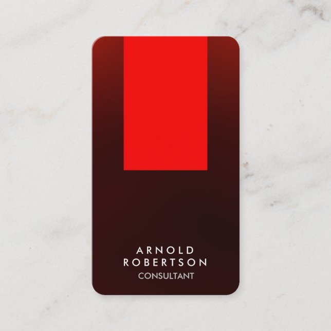 Canto Arredondado Cartão de visita de Greve Vermel (Frente)