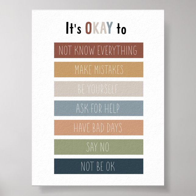 Canto calmante de boho, está bem para poster (Frente)