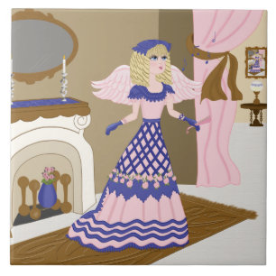 Cantor de Azul Anjo Vitoriano e Rosa, por Lareira