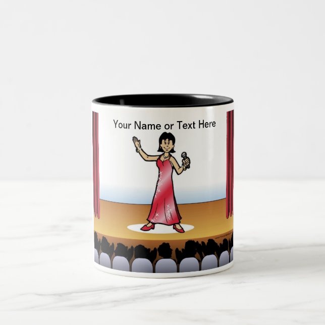 Cantora Personalizada - Caneca de Café Feminina (Centro)