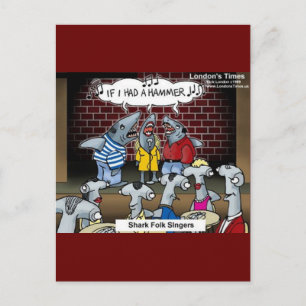 Cantores de Tubarões Dão Camisetas e Cartões En