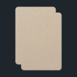 Cantos arredondados para convites Kraft de 3,5 pol<br><div class="desc">Crie convites personalizados incríveis com nossas placas de papel Kraft premium de 3, 5" x 5". Estes convites versáteis e ecológicos apresentam cantos arredondados e um acabamento suave e suave, perfeito para qualquer ocasião especial. Criados com 14 pt de espessura e 100 lb de peso, nossos convites Kraft oferecem durabilidade...</div>