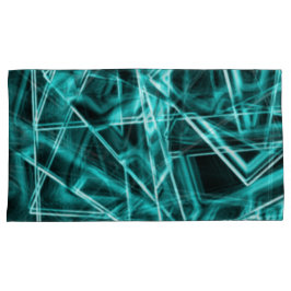 Cantos quadrados e manchas cianas ou azuis