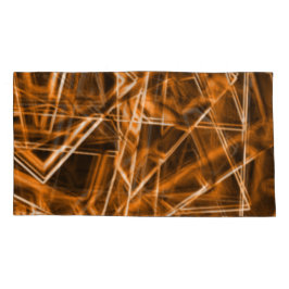 Cantos quadrados e pontos laranja "neon"