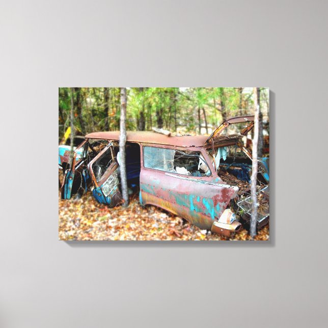 Canvas 1957 Chevy Nomad Nostalgia Junkyard Art (Frente)