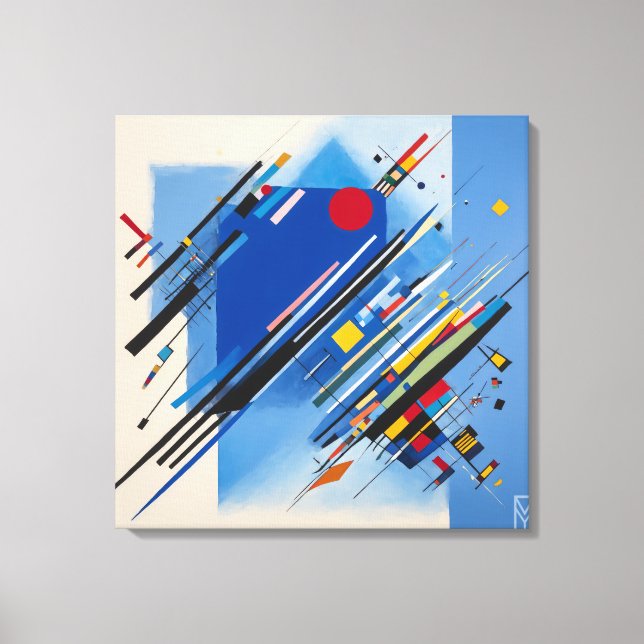 Canvas Abstraction of the Blue Screen by Kandinsky (Frente)