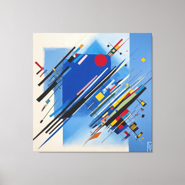 Canvas Abstraction of the Blue Screen by Kandinsky (Frente)