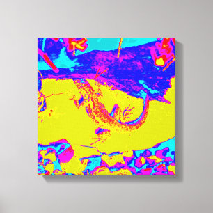 canvas abstratas do lagarto