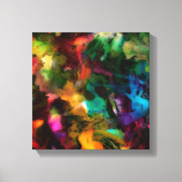 Canvas Abstrato colorida - 12" x 12"