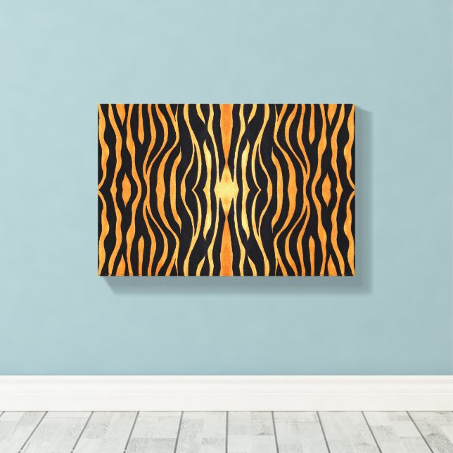 Canvas abstrato Tiger Impressão (Insitu(piso de madeira))