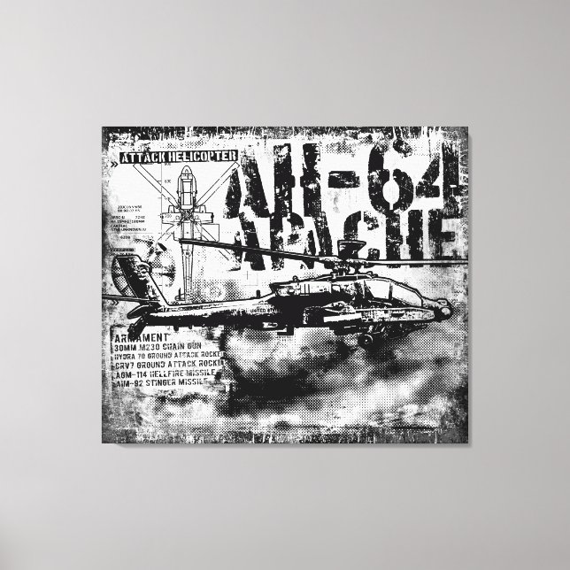 Canvas AH-64 Apache (Frente)
