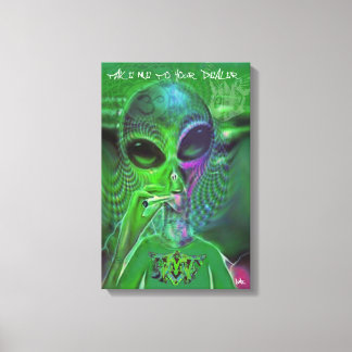 CANVAS alienígena GRAFITE LEVE-ME AO SEU RETRO DE 