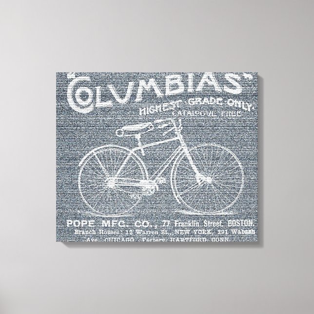 Canvas Antiquada de Jeans de Bicicletas Moídas (Frente)